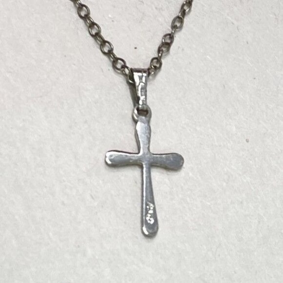 Sterling Silver Cross Necklace Stamped 925 Christianity Spiritual Religion - Picture 5 of 7